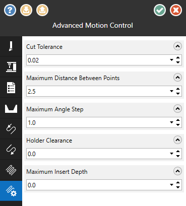 The "Advanced Motion Control" page.